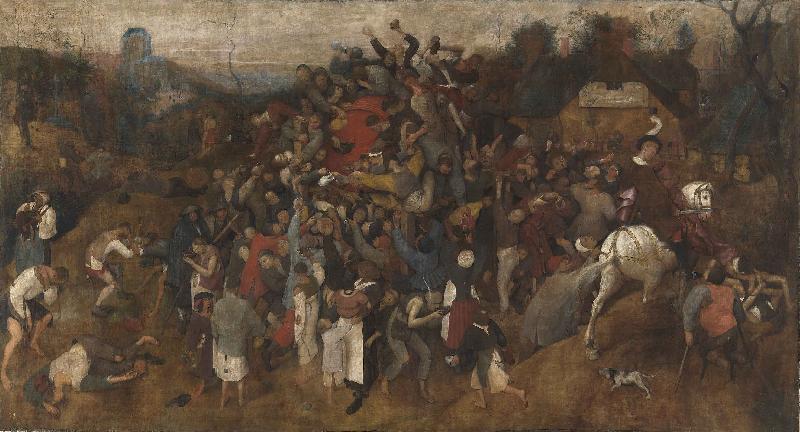 Pieter Bruegel El vino de la fiesta de San Martin oil painting image